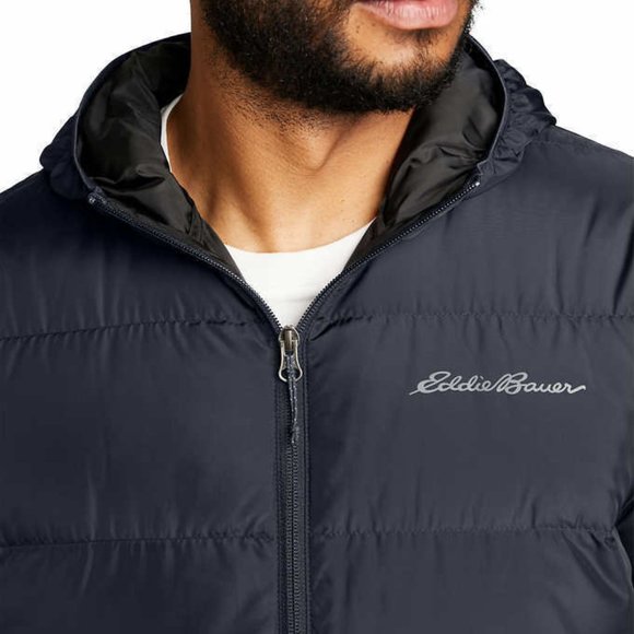 Eddie Bauer Men’s Hooded Down Jacket - Picture 4 of 7